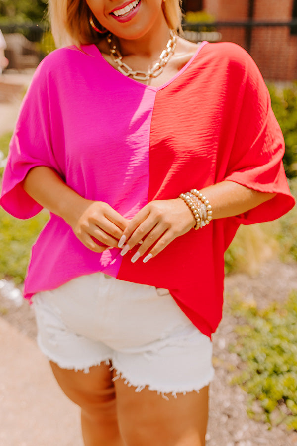 Tell Me Something Good Color Block Shift Top Curves Image - 1