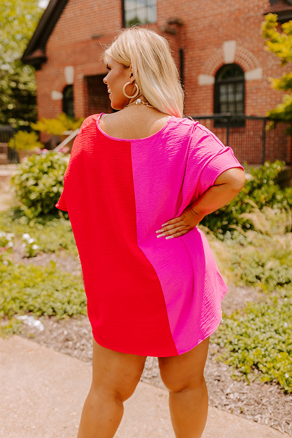 Tell Me Something Good Color Block Shift Top Curves Image - 1
