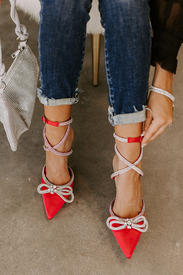 The Belmore Rhinestone Heel In Red Image - 2
