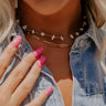 Feel The Beat Necklace In White Image - 1