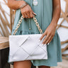 Address The Room Faux Leather Clutch In Stone Image - 1