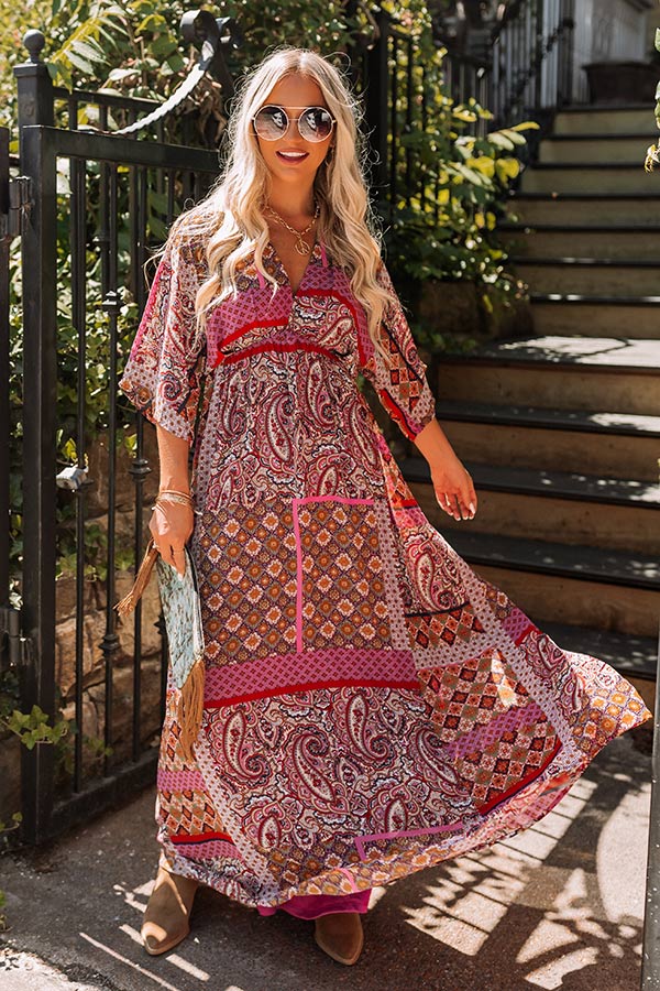 Coasting Through Amalfi Paisley Maxi In Orchid Image - 5