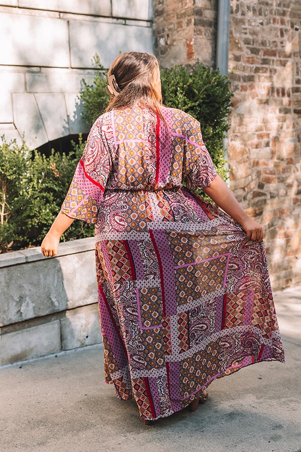 Coasting Through Amalfi Paisley Maxi In Orchid Curves Image - 5