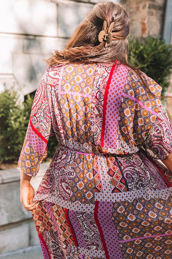 Coasting Through Amalfi Paisley Maxi In Orchid Curves Image - 4