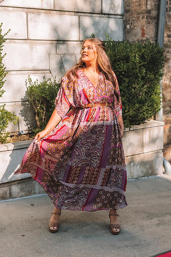 Coasting Through Amalfi Paisley Maxi In Orchid Curves Image - 1
