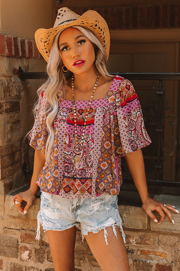 Coasting Through Amalfi Paisley Top