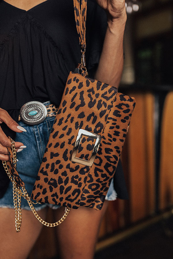 Think Pretty Leopard Clutch Image - 5