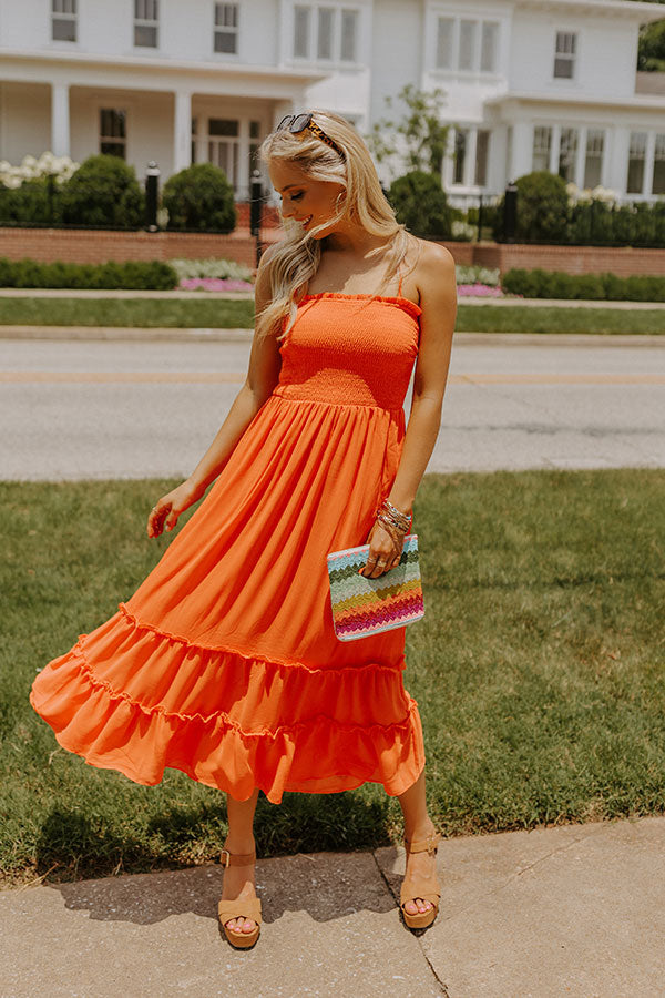Meander My Way Smocked Midi
