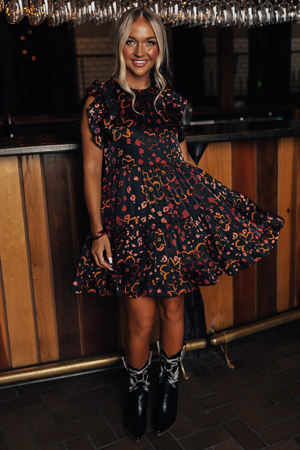 Vino On My Mind Shift Dress In Black