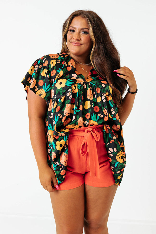 Memories On Repeat Babydoll Top In Black Curves Image - 3