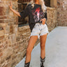 AC/DC Lighting Bolt Distressed Graphic Tee Image - 1
