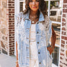 Shimmer So Stunning Embellished Denim Vest Image - 1