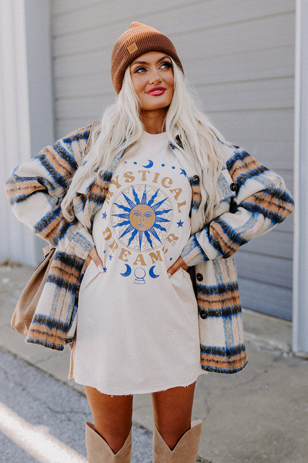 Mystical Dreamer Graphic T-Shirt Dress Image - 5
