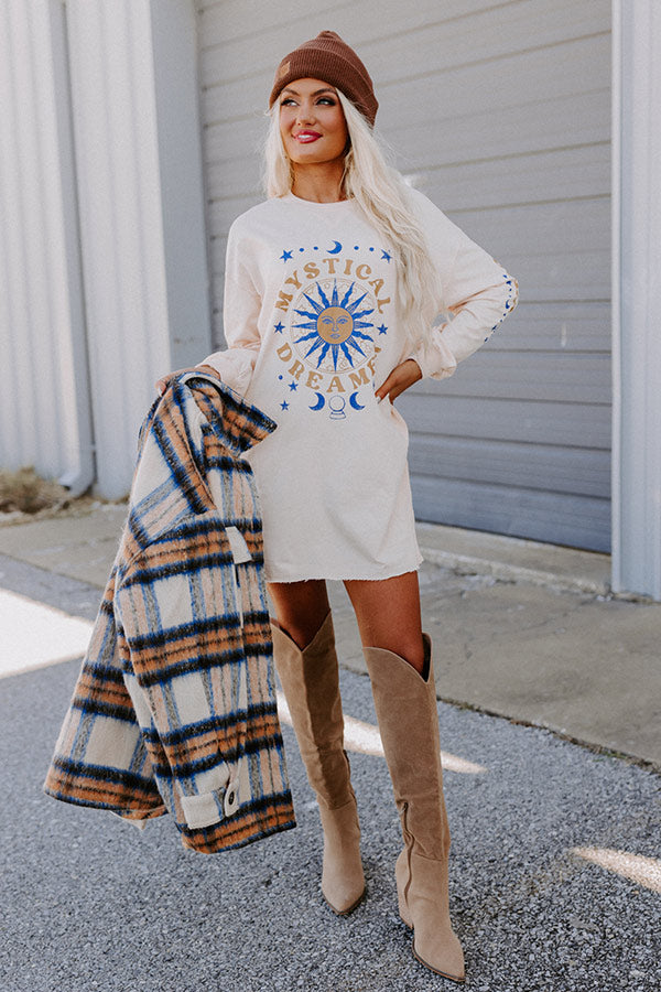 Mystical Dreamer Graphic T-Shirt Dress Image - 1