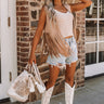 Meander My Way Faux Suede Fringe Vest Image - 1