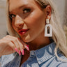 New Path Faux Leather Earrings In Ivory Image - 1