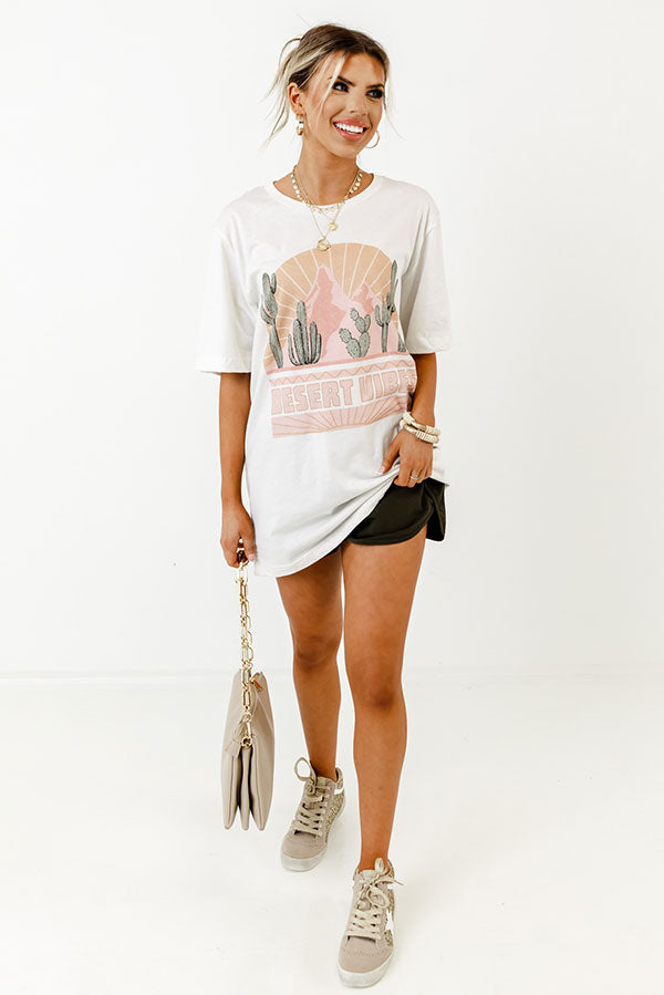 Desert Vibes Graphic Oversized Tee Image - 2