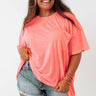 In This Together Shift Tee In Neon Pink Curves Image - 1