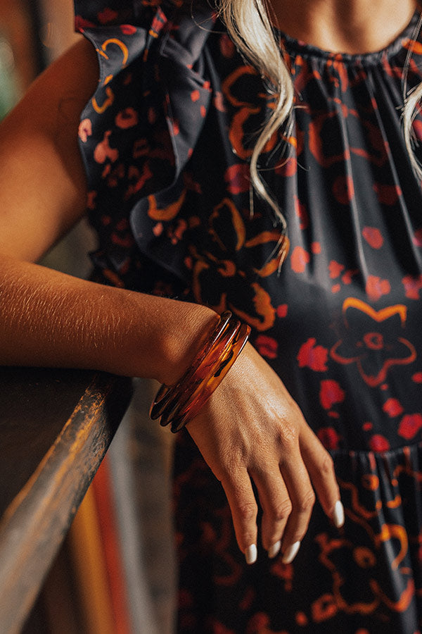 Everyday Excitement Bangle Bracelet Set In Tortoiseshell Image - 1
