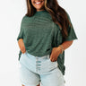 In This Together Shift Tee In Hunter Green Curves Image - 1