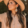 Tuscan Trail Beaded Earrings In Iced Latte Image - 1