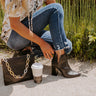 The Sibyl Faux Leather Bootie In Black Image - 1