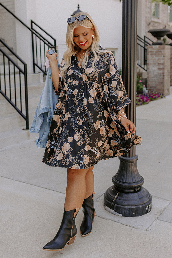 Never Looked Over Tunic Dress In Black Curves Image - 1