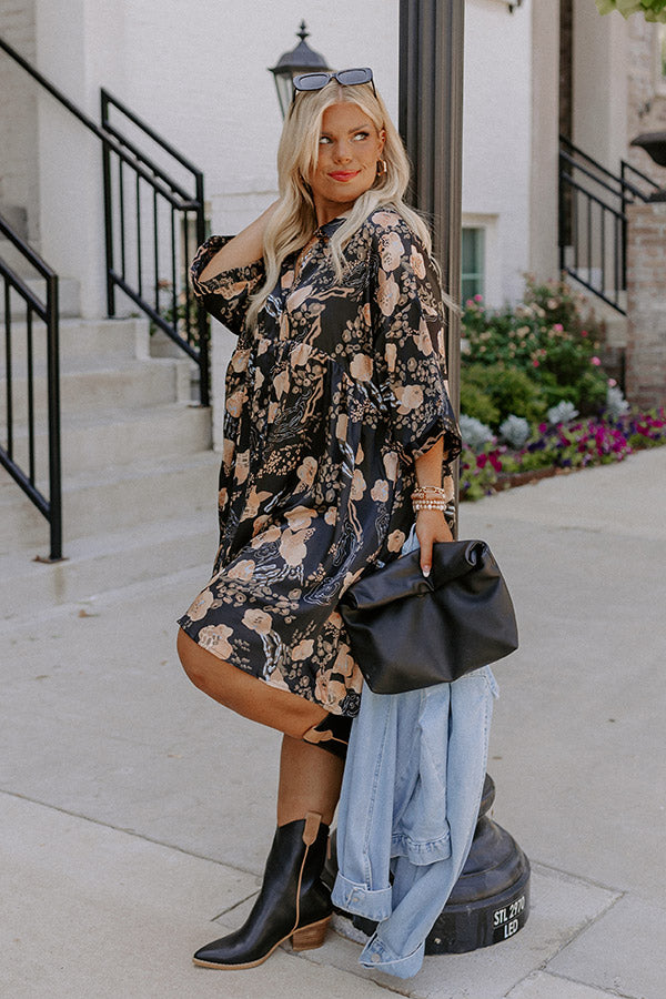 Never Looked Over Tunic Dress In Black Curves Image - 3