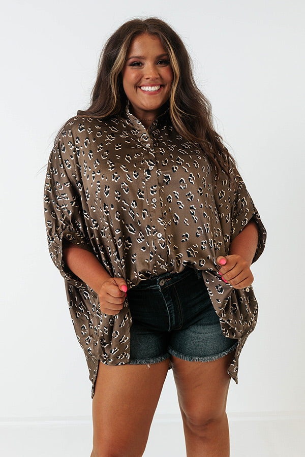 Dream And Dance Shift Top In Martini Olive Curves Image - 2