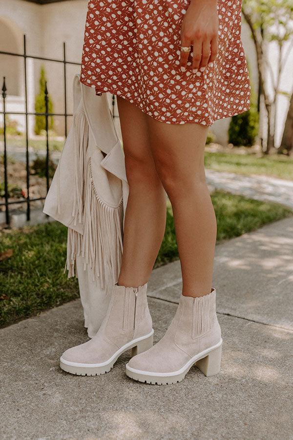The Lennora Faux Suede Bootie Image - 1
