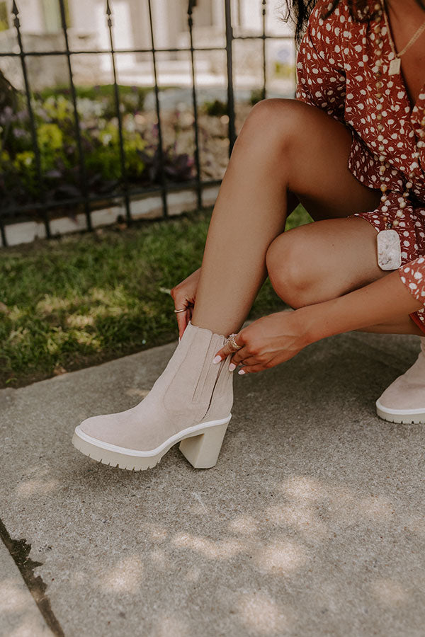 The Lennora Faux Suede Bootie Image - 2