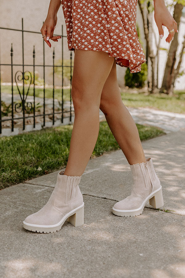 The Lennora Faux Suede Bootie Image - 3