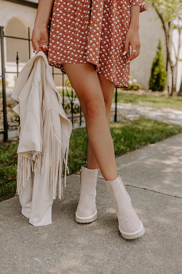 The Lennora Faux Suede Bootie Image - 5
