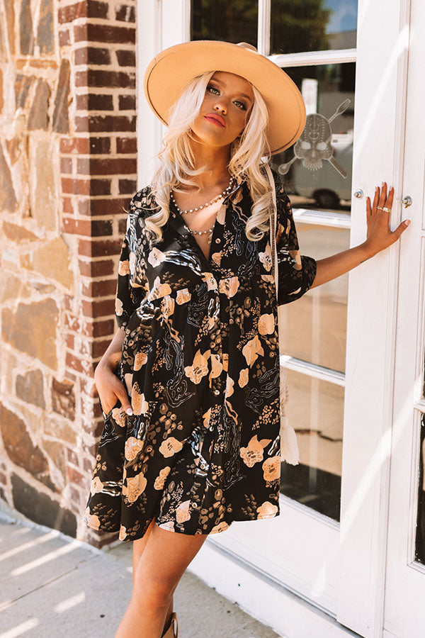 Never Looked Over Tunic Dress In Black Image - 1