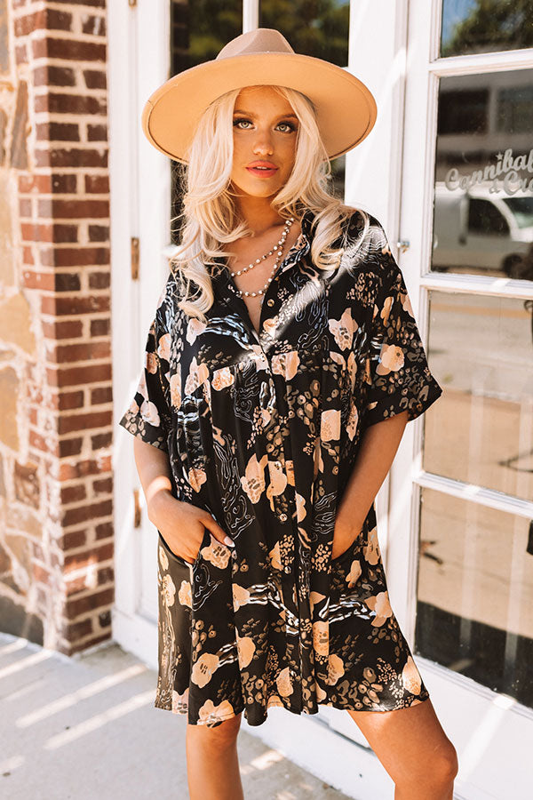 Never Looked Over Tunic Dress In Black Image - 4