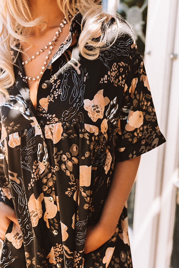 Never Looked Over Tunic Dress In Black Image - 3