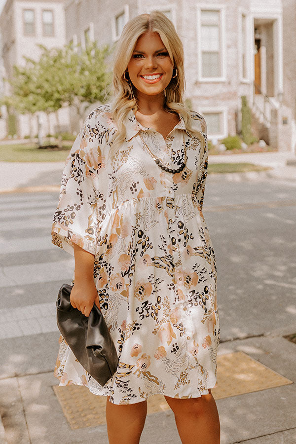 Never Looked Over Tunic Dress In Cream Curves Image - 1