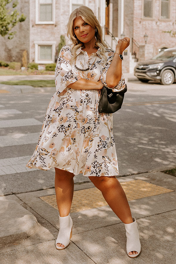 Never Looked Over Tunic Dress In Cream Curves Image - 2