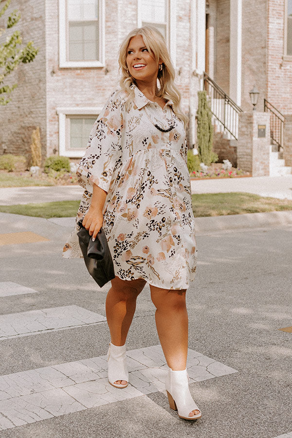 Never Looked Over Tunic Dress In Cream Curves Image - 3