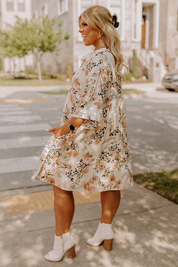 Never Looked Over Tunic Dress In Cream Curves Image - 4