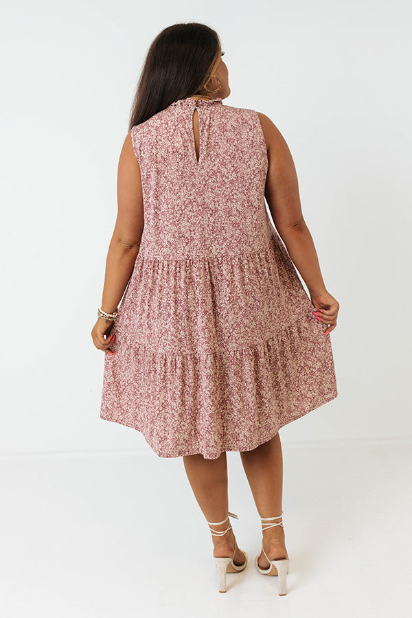 Lifelong Memories Floral Shift Dress In Vineyard Grape Curves Image - 5