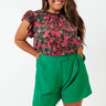 Think Pretty Floral Top Curves Image - 1