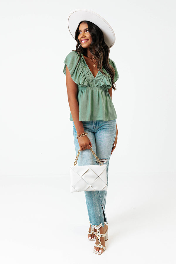 Share The Love Babydoll Top In Pear Image - 2