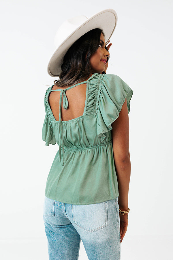 Share The Love Babydoll Top In Pear Image - 5