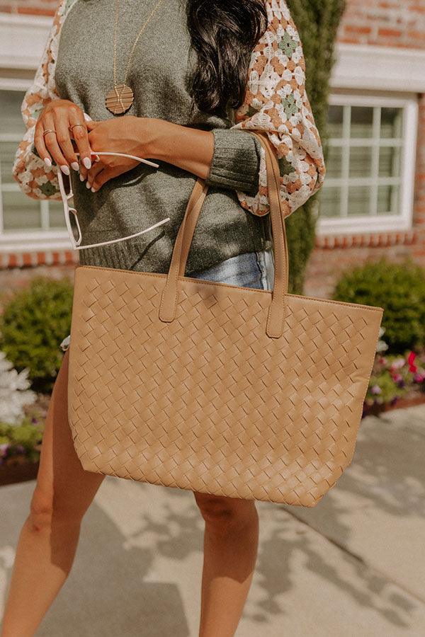 Boston Market Faux Leather Tote In Iced Mocha Image - 2