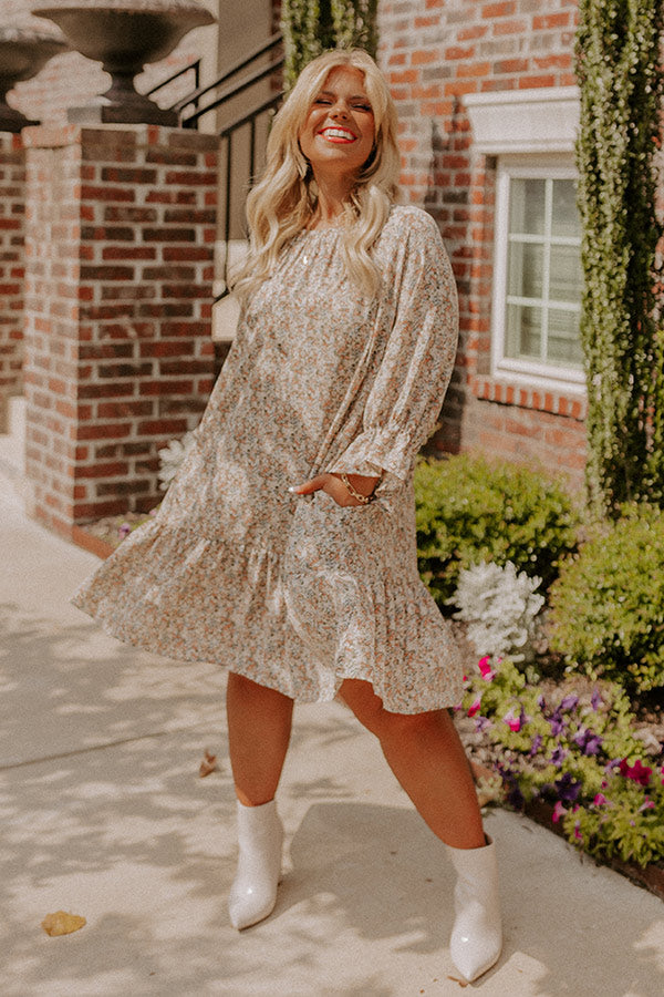 Meant To Be Happy Floral Shift Dress Curves Image - 2