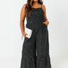 Trading Secrets Smocked Jumpsuit In Black Curves Image - 1