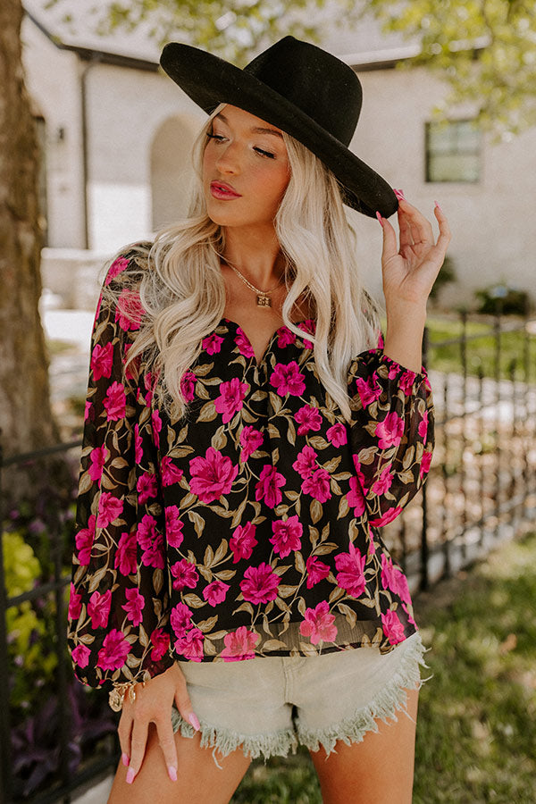 Garden Lovely Shift Top in Black Image - 1