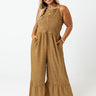 Trading Secrets Smocked Jumpsuit In Light Martini Olive Curves Image - 1
