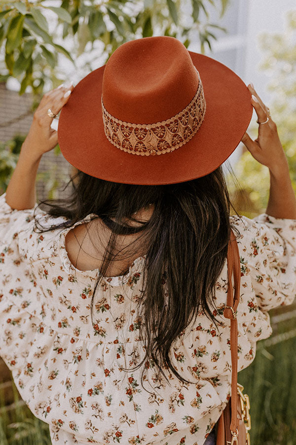 Music For The Soul Wool Fedora In Rust Image - 3